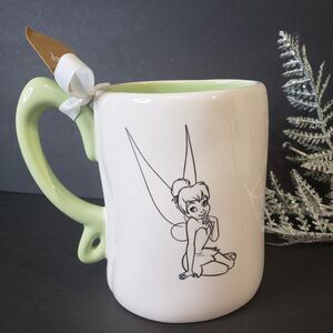 NEW Rae Dunn Disney Collectible Peter Pan Tinkerbell Double Sided Stoneware Mug